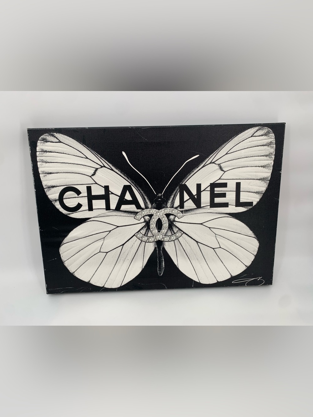 Butterfly Chanel Bella Canvas Gold Foil iCanvas Branding Accent